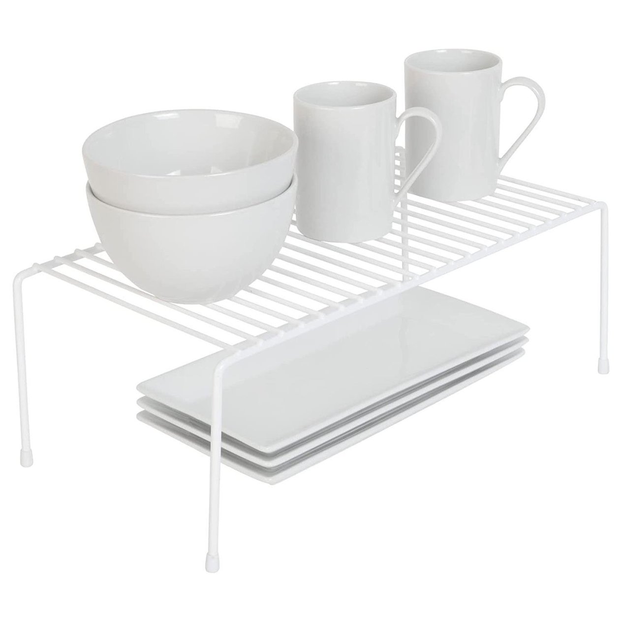 TEL ORGANİZER DOLAP DEPOLAMA RAFI 4'LÜ SET 22X40CM BEYAZ