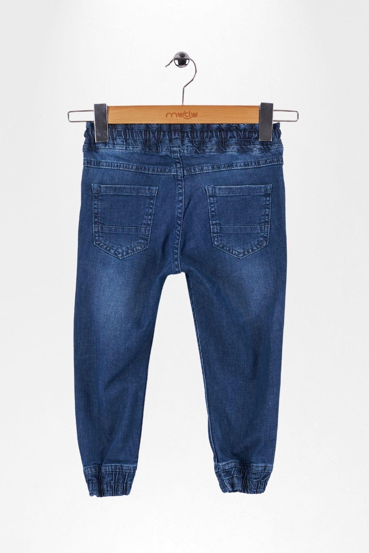 BEL VE PAÇA LASTİKLİ ERKEK KOT PANTOLON