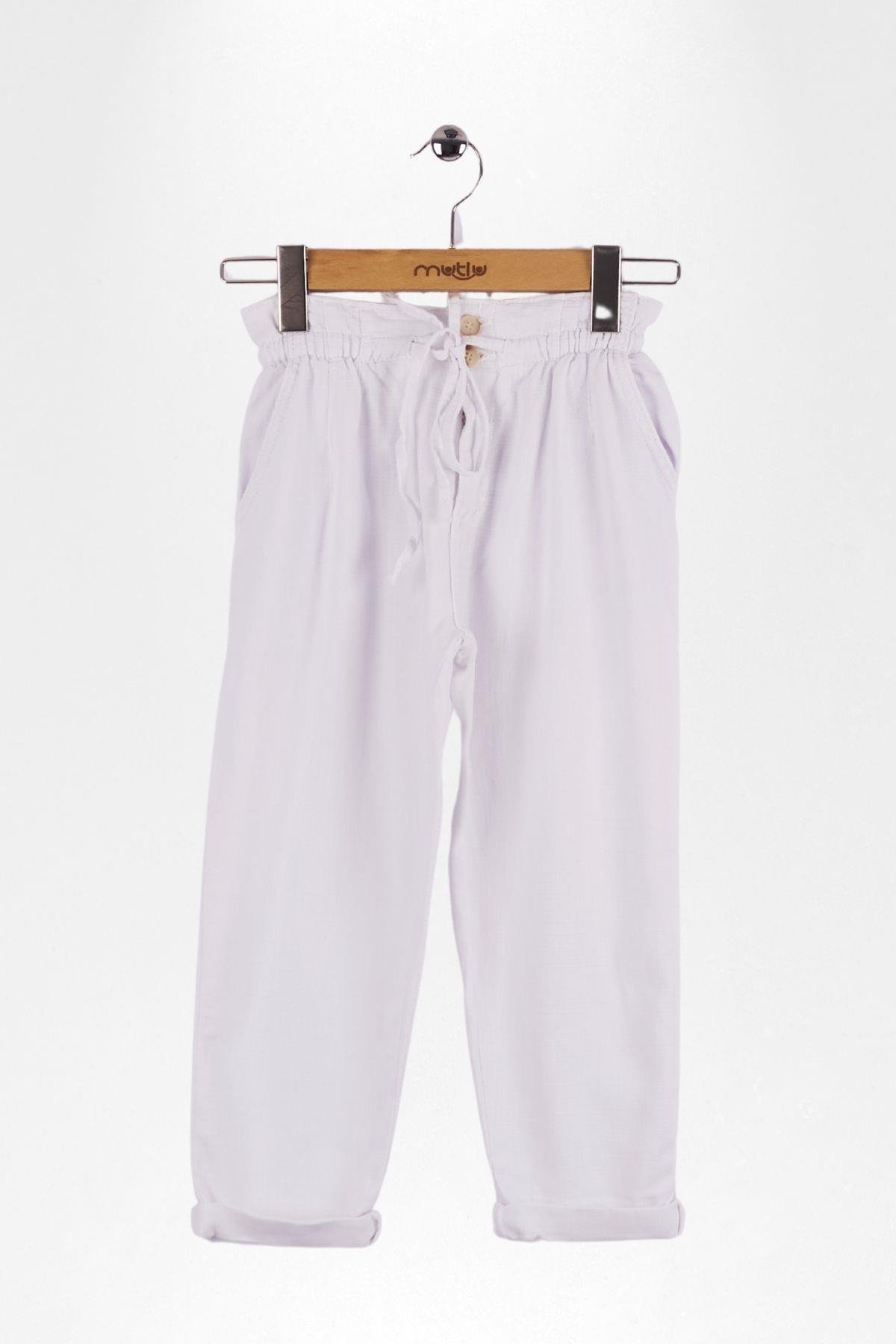 CEPLİ BELİ LASTİKLİ KIZ PANTOLON