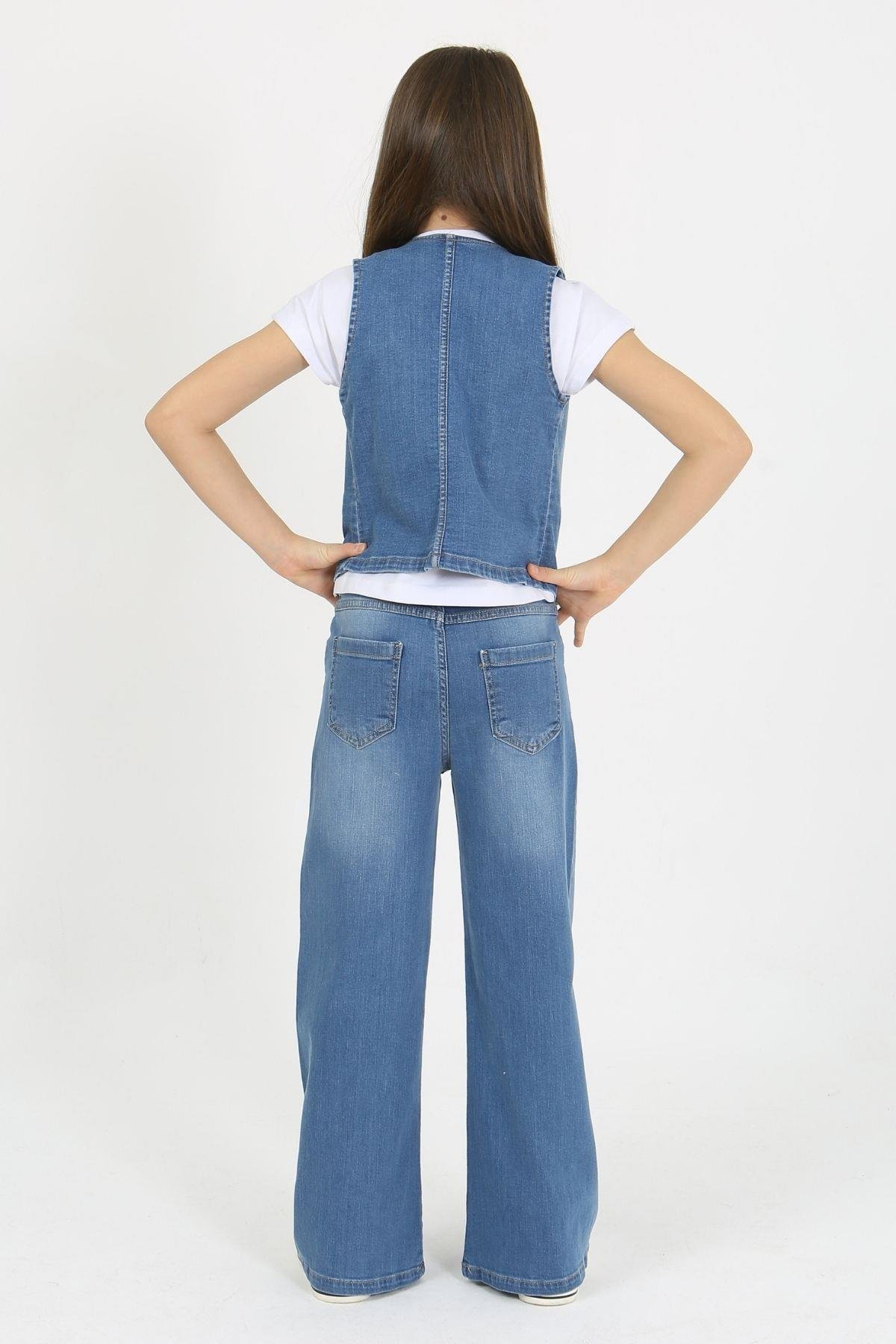 ÇİFT KEMERLİ GENİŞ PAÇA PANTOLON