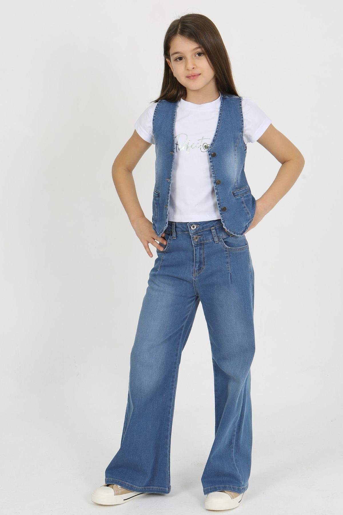 ÇİFT KEMERLİ GENİŞ PAÇA PANTOLON