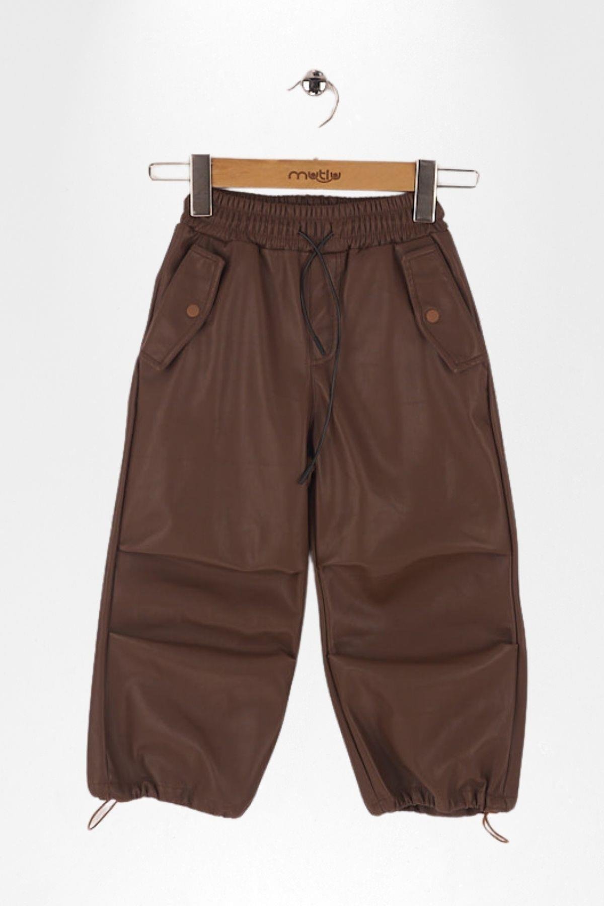 DERİ KIZ JOGGER PANTOLON