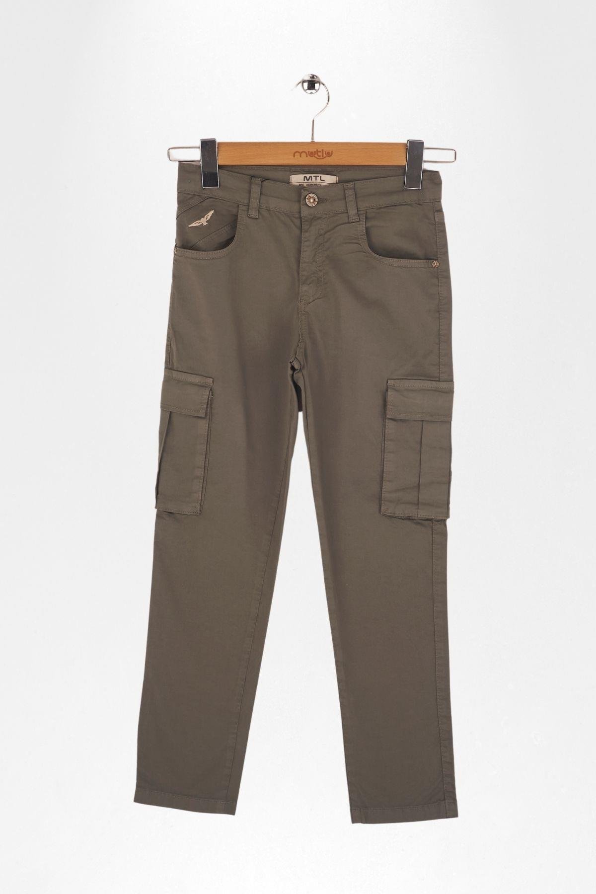 KARGO CEPLİ NAKIŞLI ERKEK PANTOLON
