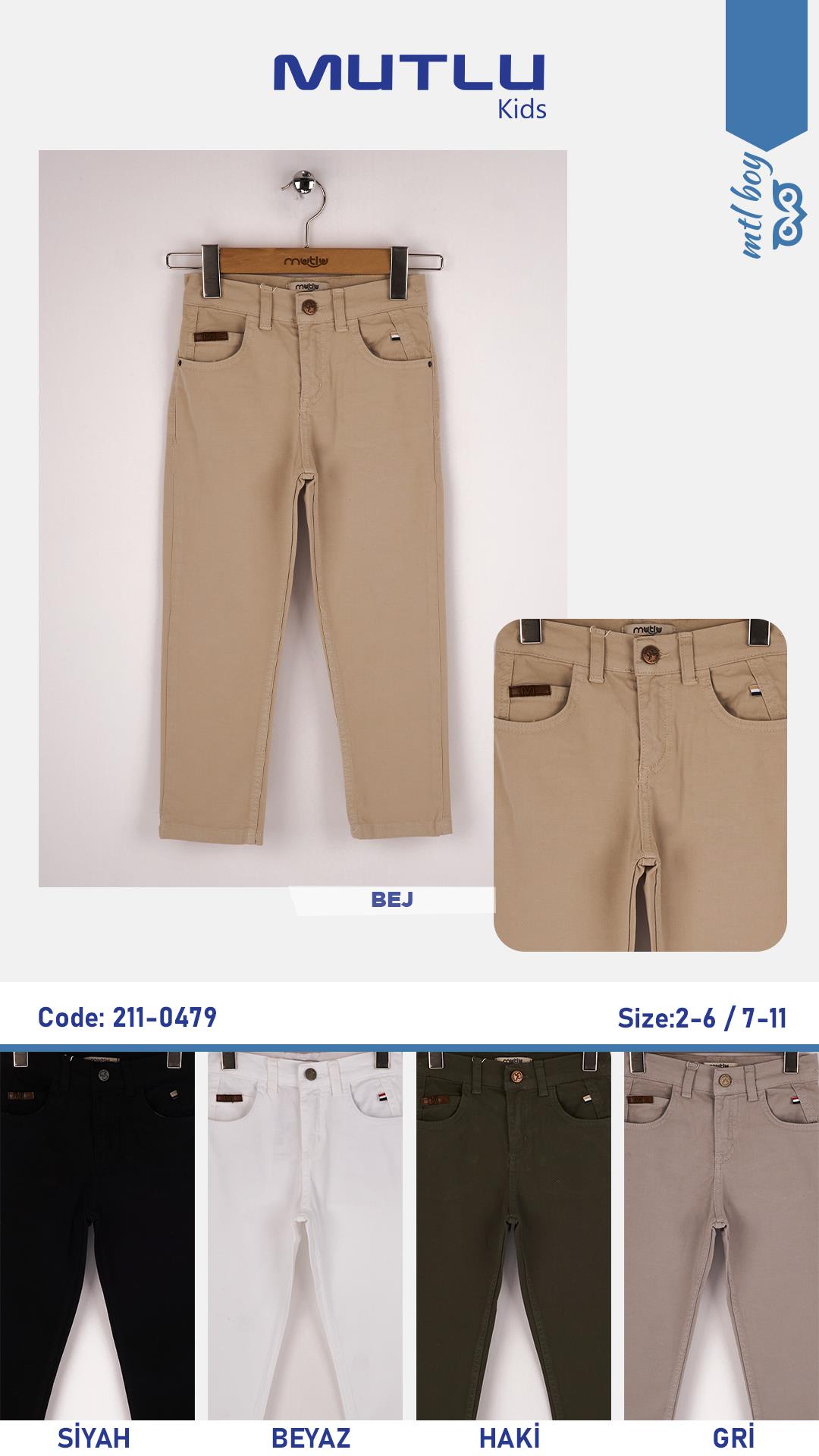 KISTIRMA ŞERİTLİ ERKEK KOT PANTOLON