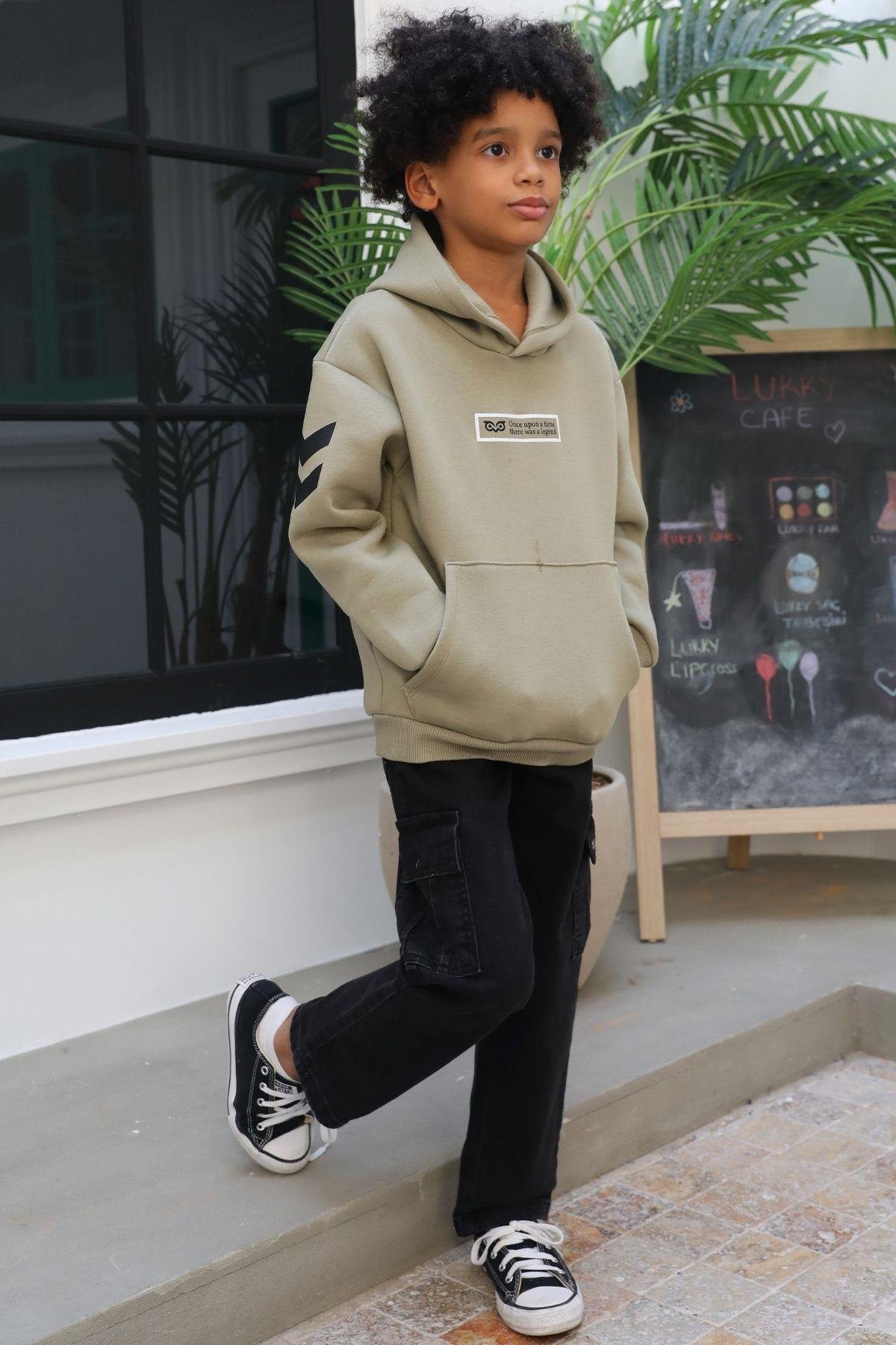 KOL ÇAVUŞ BASKILI ERKEK SWEATSHIRT