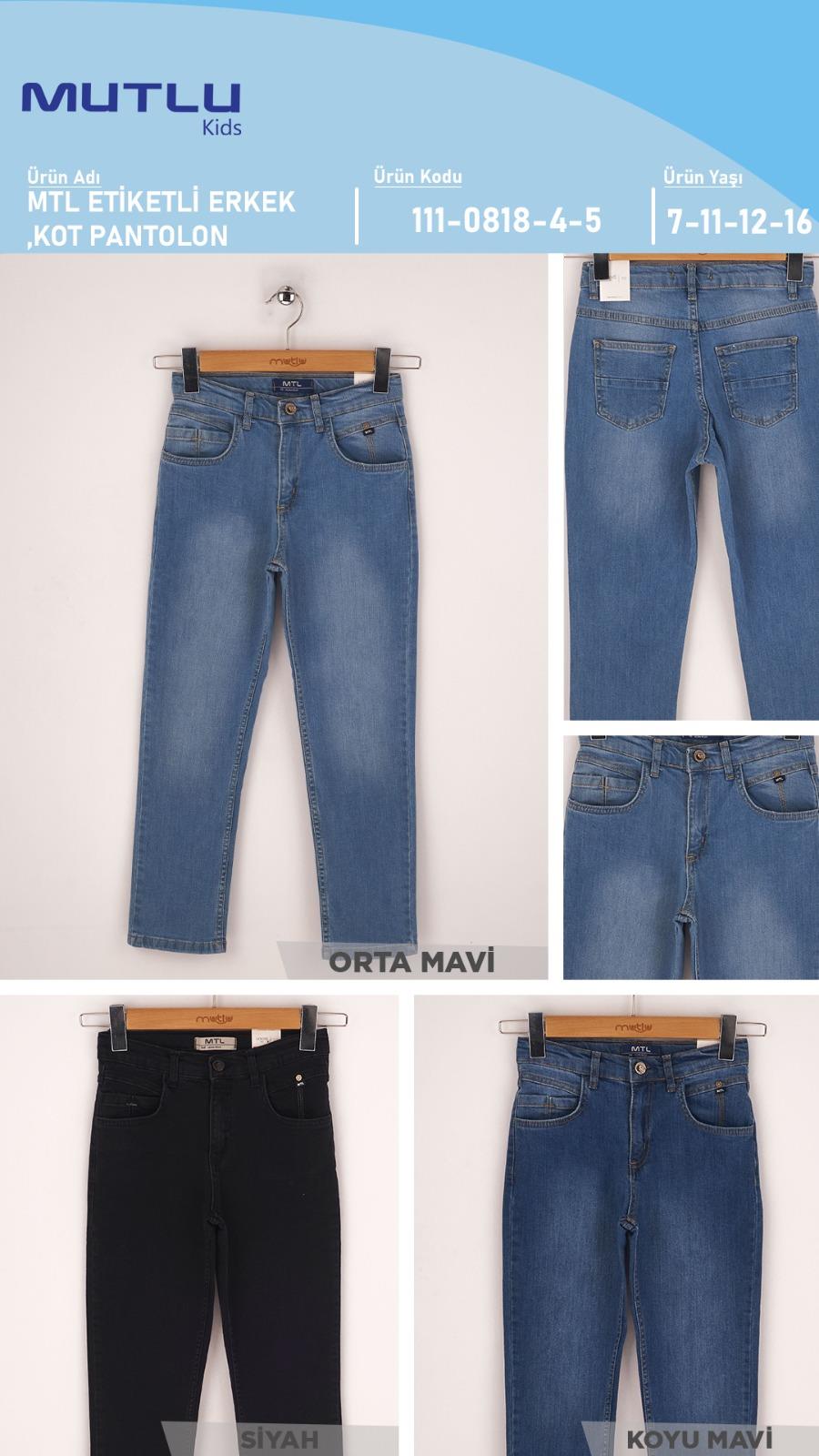 MTL ETİKETLİ ERKEK KOT PANTOLON