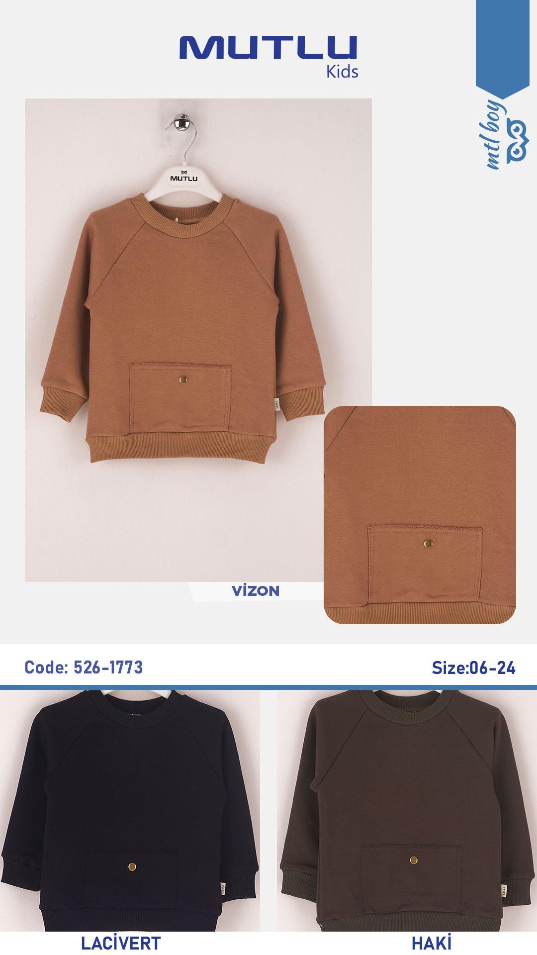 SÜS CEPLİ ERKEK SWEAT