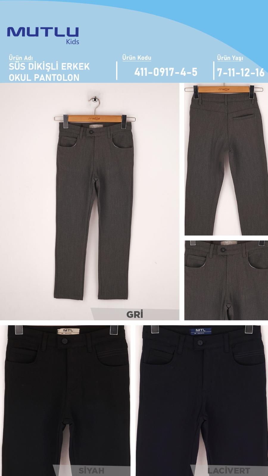 SÜS DİKİŞLİ ERKEK OKUL PANTOLON