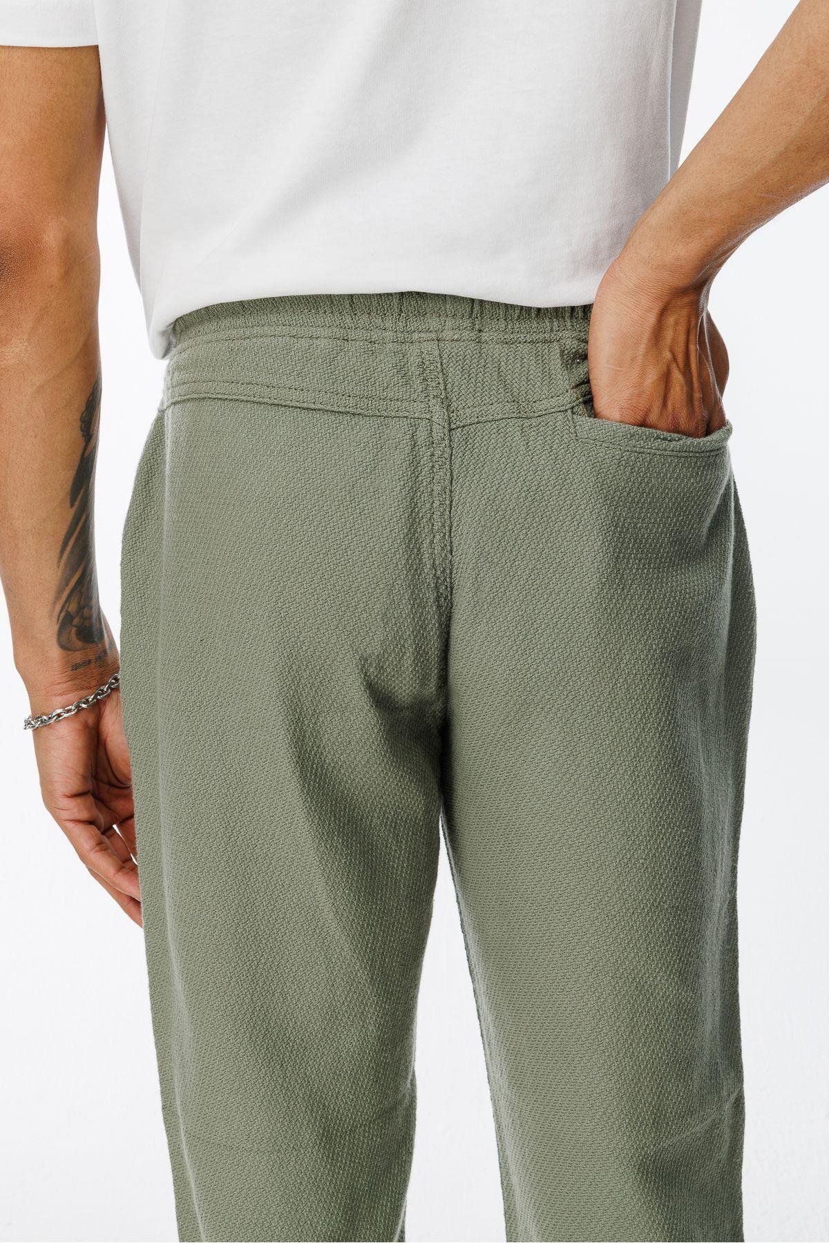 Erkek Yeni Sezon %100 Pamuklu Rahat Kesim Relax Fit Örme Kumaş Pantolon K1327
