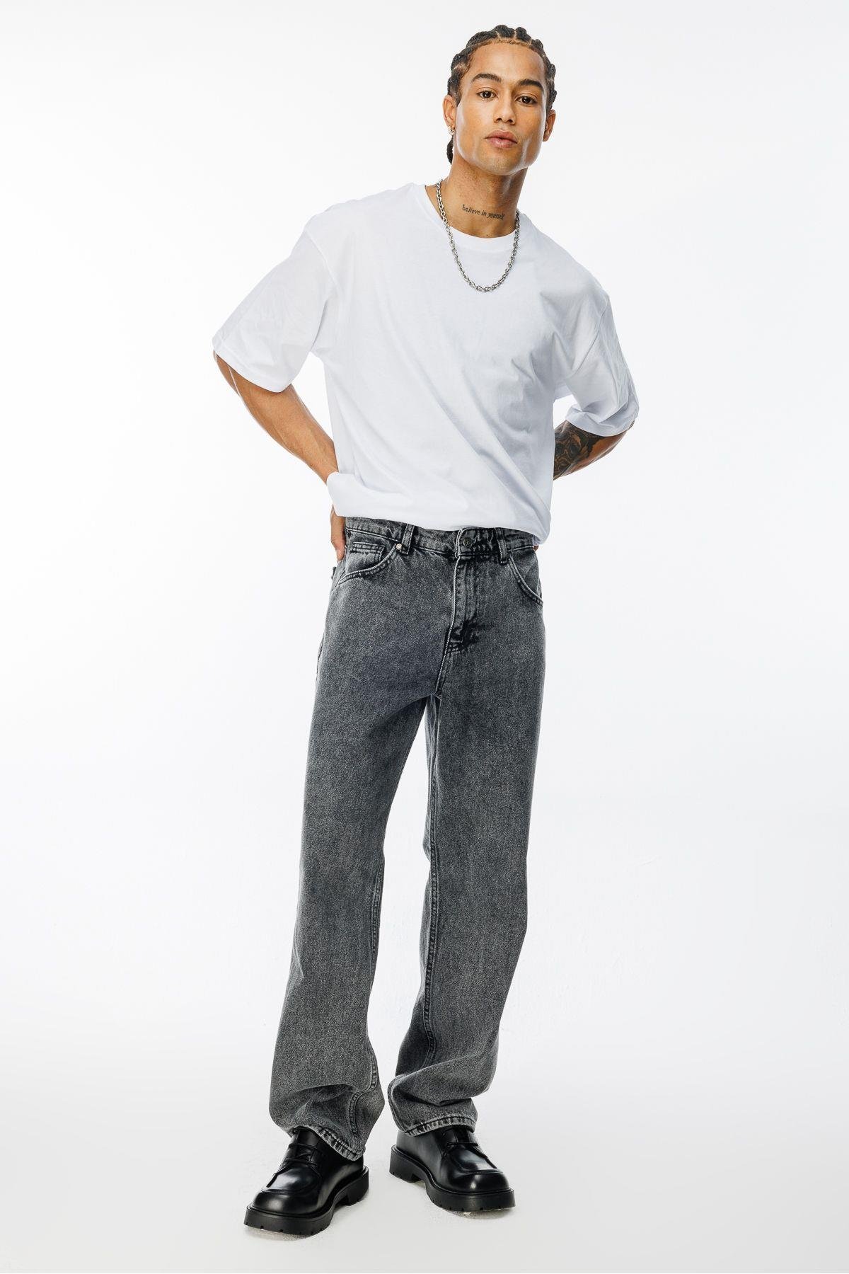 Erkek Yeni Sezon Baggy Fit Denim  Pantolon BG-1432