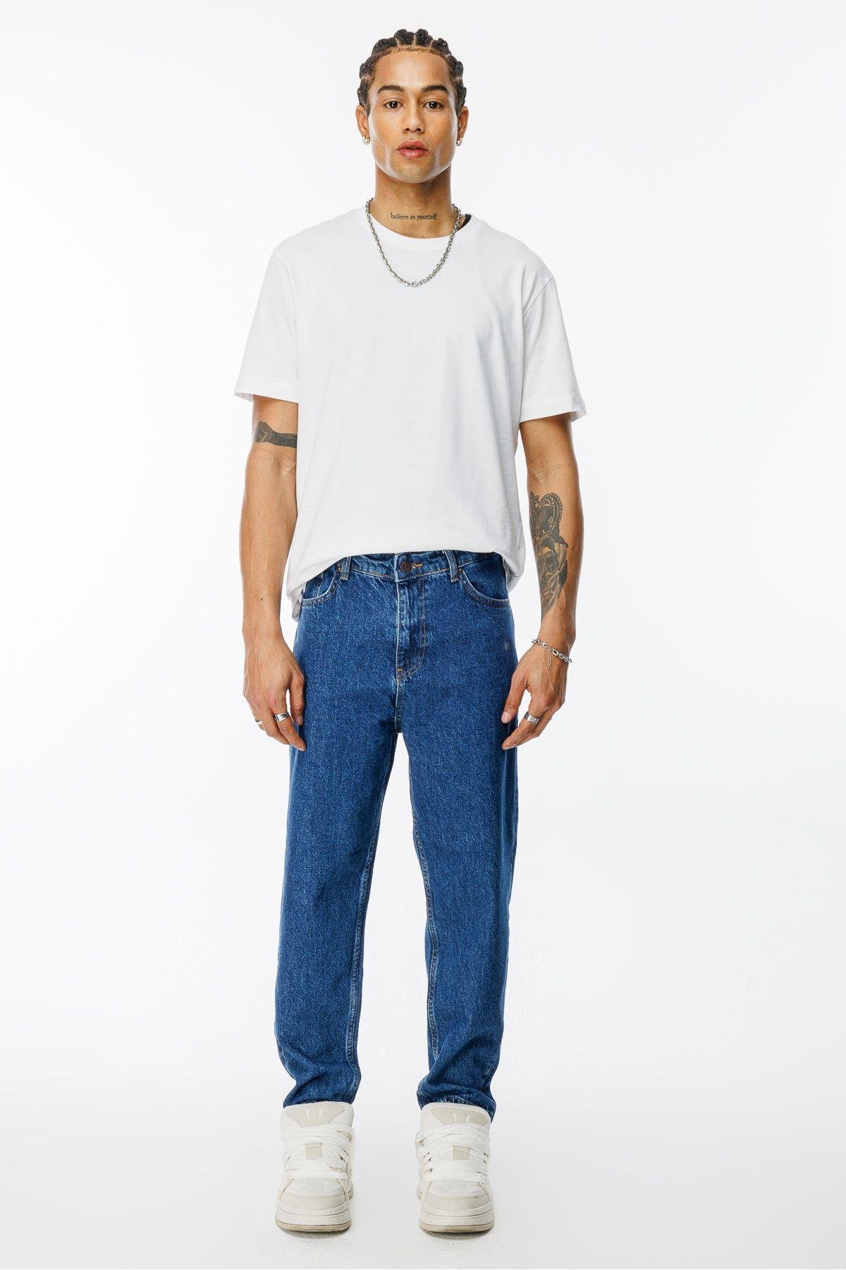 Erkek Yeni Sezon  Boyfriend  Denim Pantolon B1426