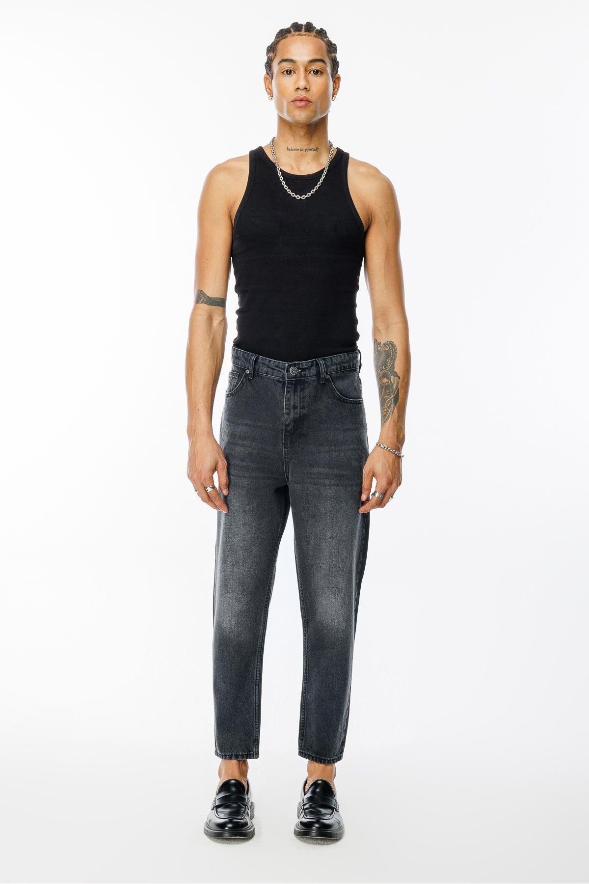 Erkek Yeni Sezon Boyfrıend  Denim Pantolon B1416