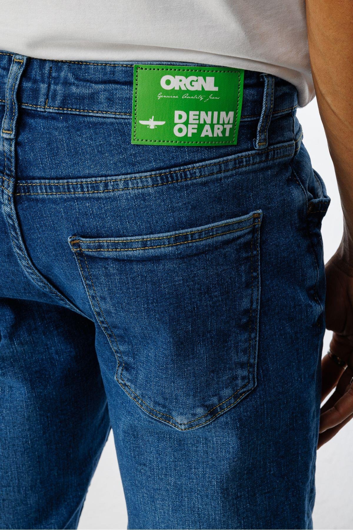 Erkek Yeni Sezon SLİM Fit Likra'lı Denim Pantolon SLK-1441