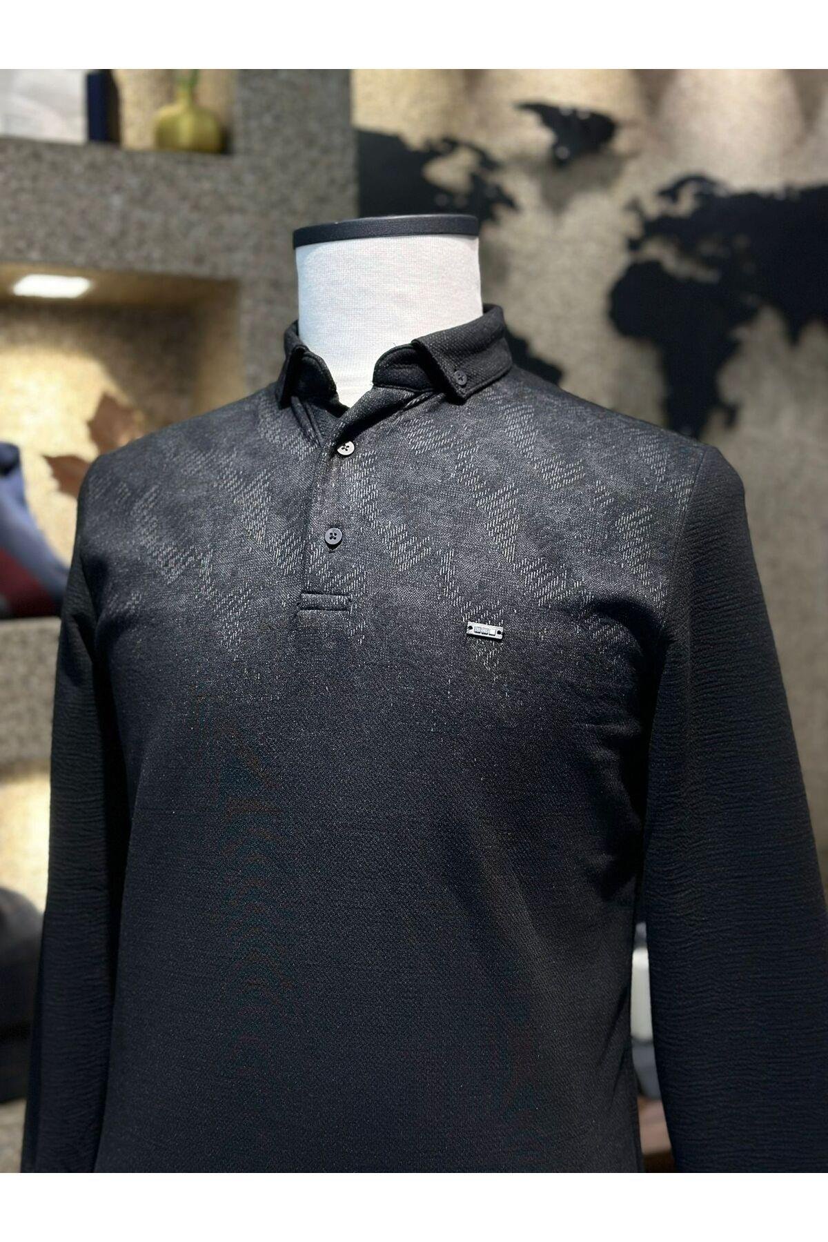 CNL DÜĞMELİ MEVSİLİK POLO YAKA SWEAT