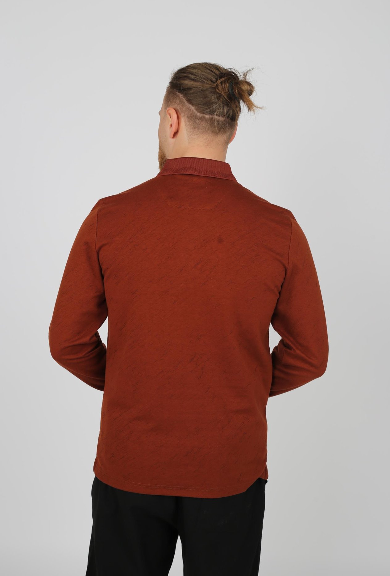 POLO YAKA UZUN KOL T-SHİRT SWEATSHIRT KİREMİT