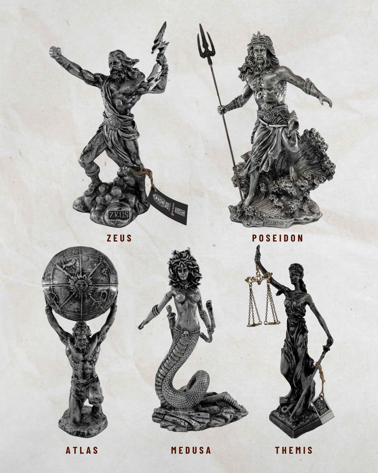5'Lİ SET (POSEİDON-ZEUS-ATLAS-THEMİS-MEDUSA)