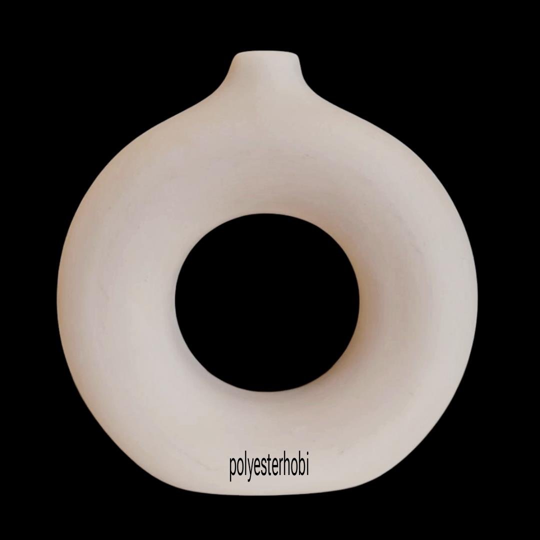 SC 76 -  Simit Vazo Minimalist Tarz Ham Seramik Obje
