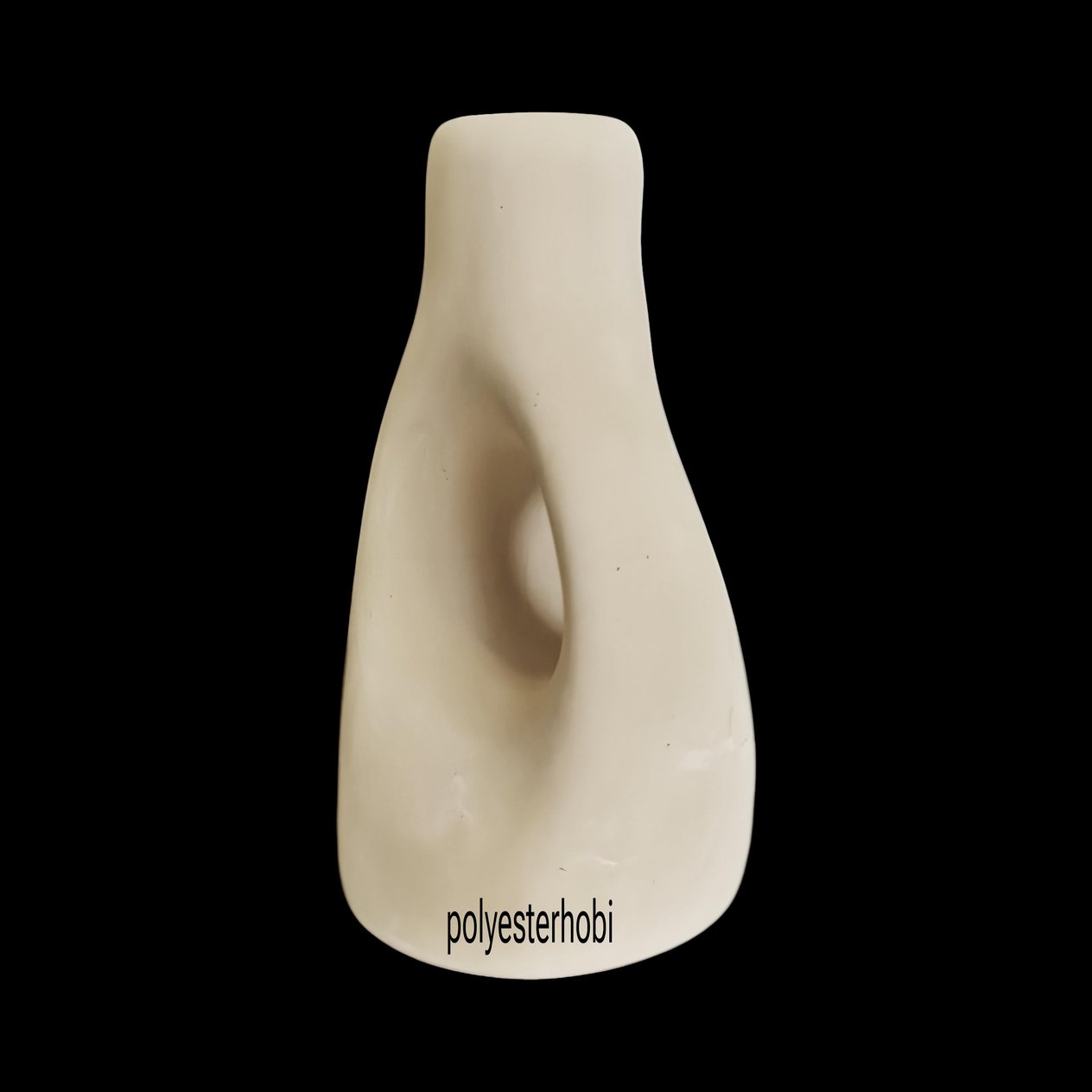 SC 79 - Delikli Amorf Vazo Minimalist Tarz Ham Seramik Obje