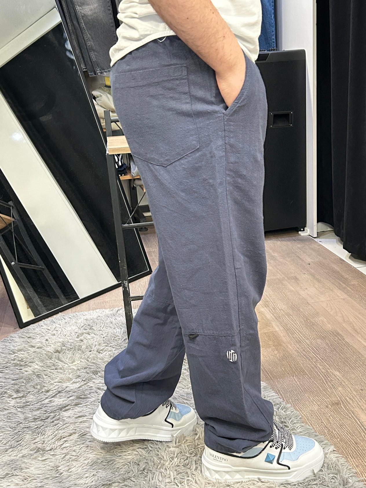 İndigo Linen keten pantolon