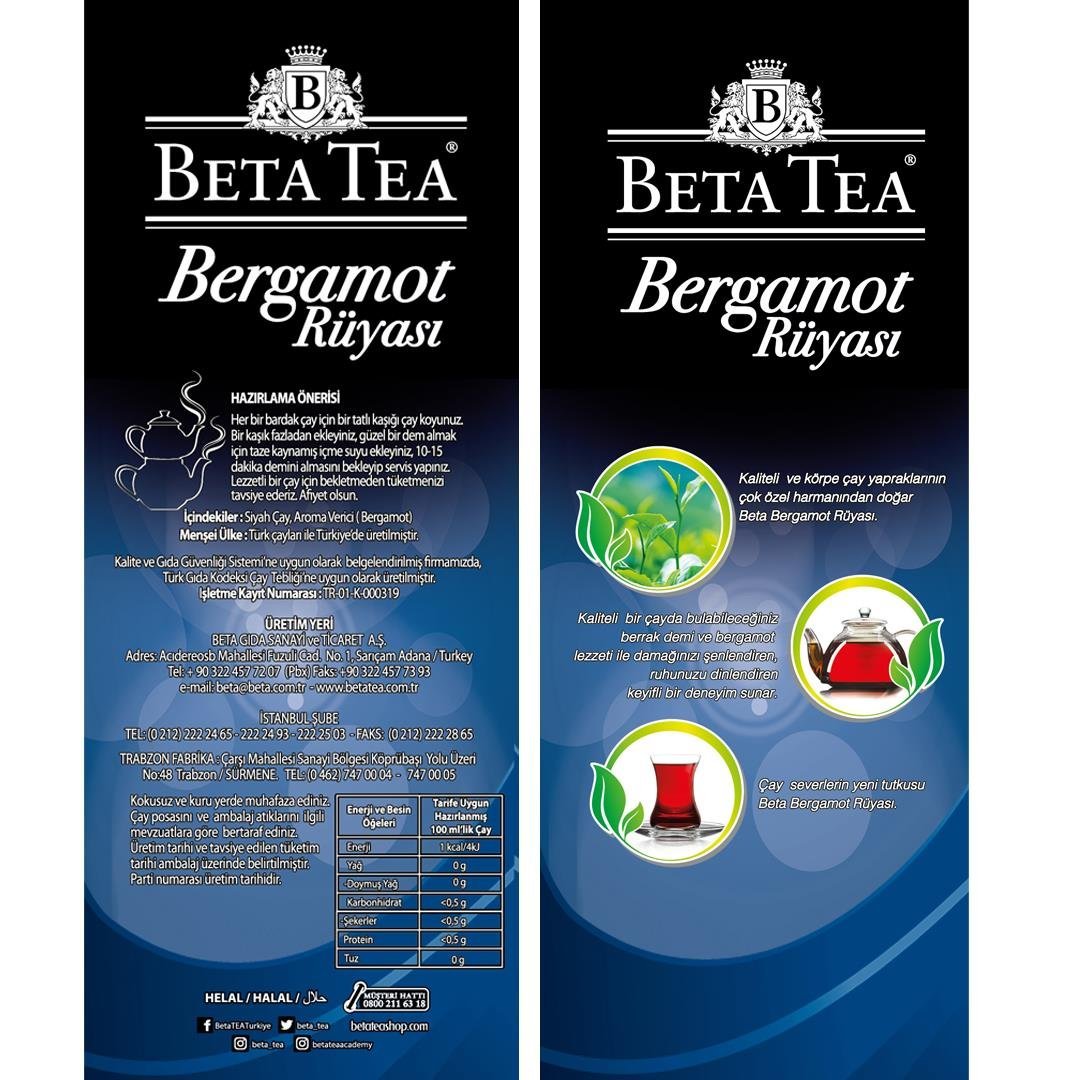 Beta Bergamot Rüyası Türk Çayı 500Gr