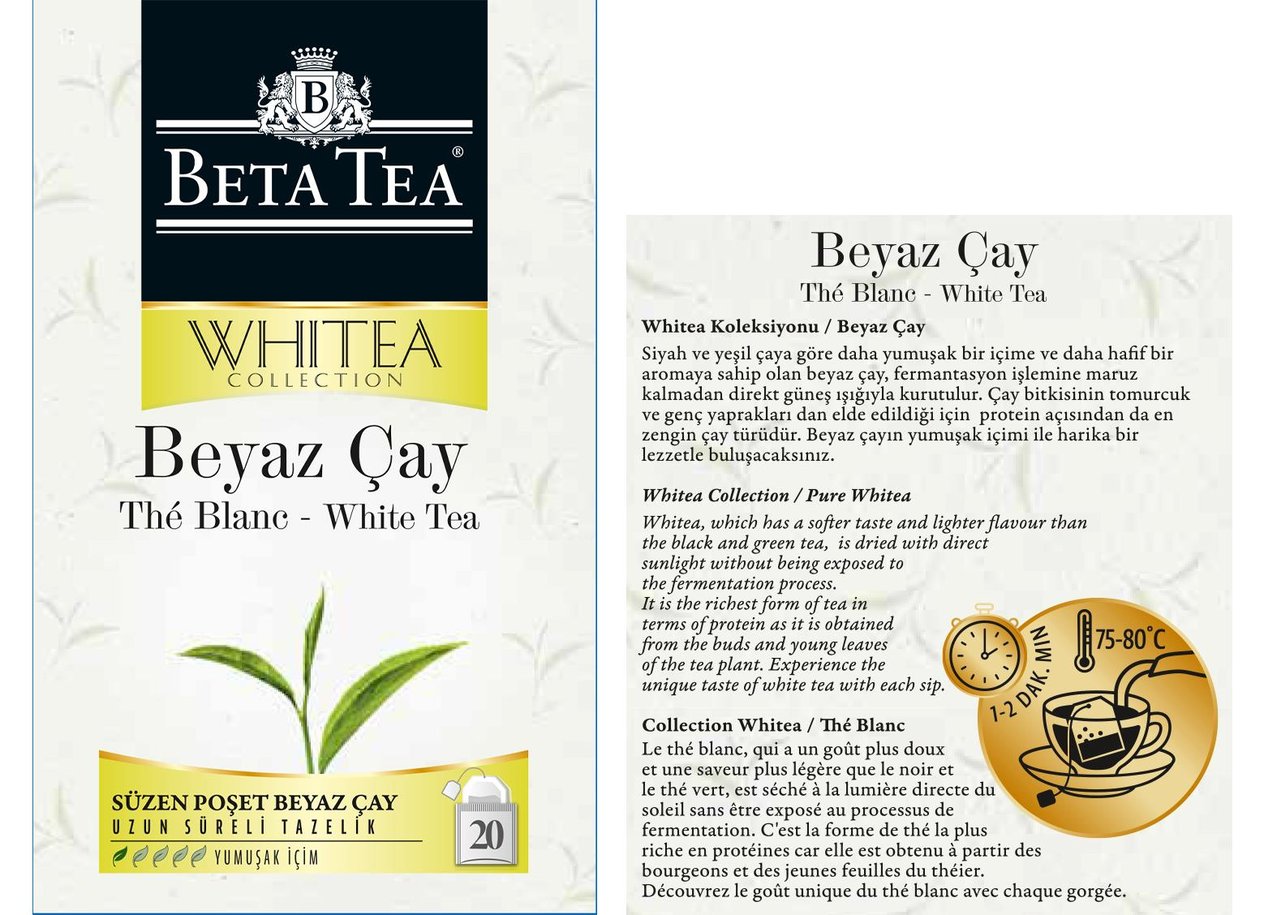 Beyaz Çay 20 Adet - Beta Whitea Collection