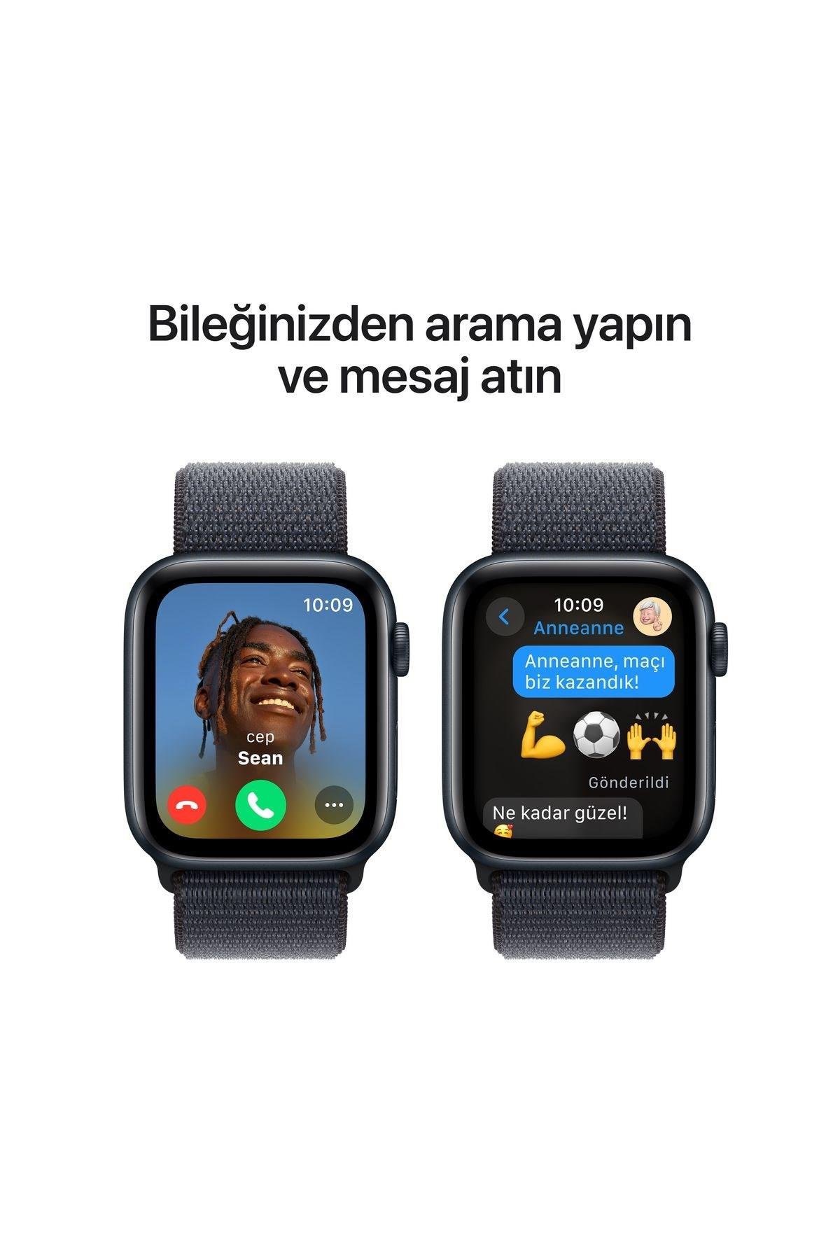 AppleWatch SE 40 mm Gece Yarısı Alüminyum Kasa + Mürekkep Moru Spor Loop
