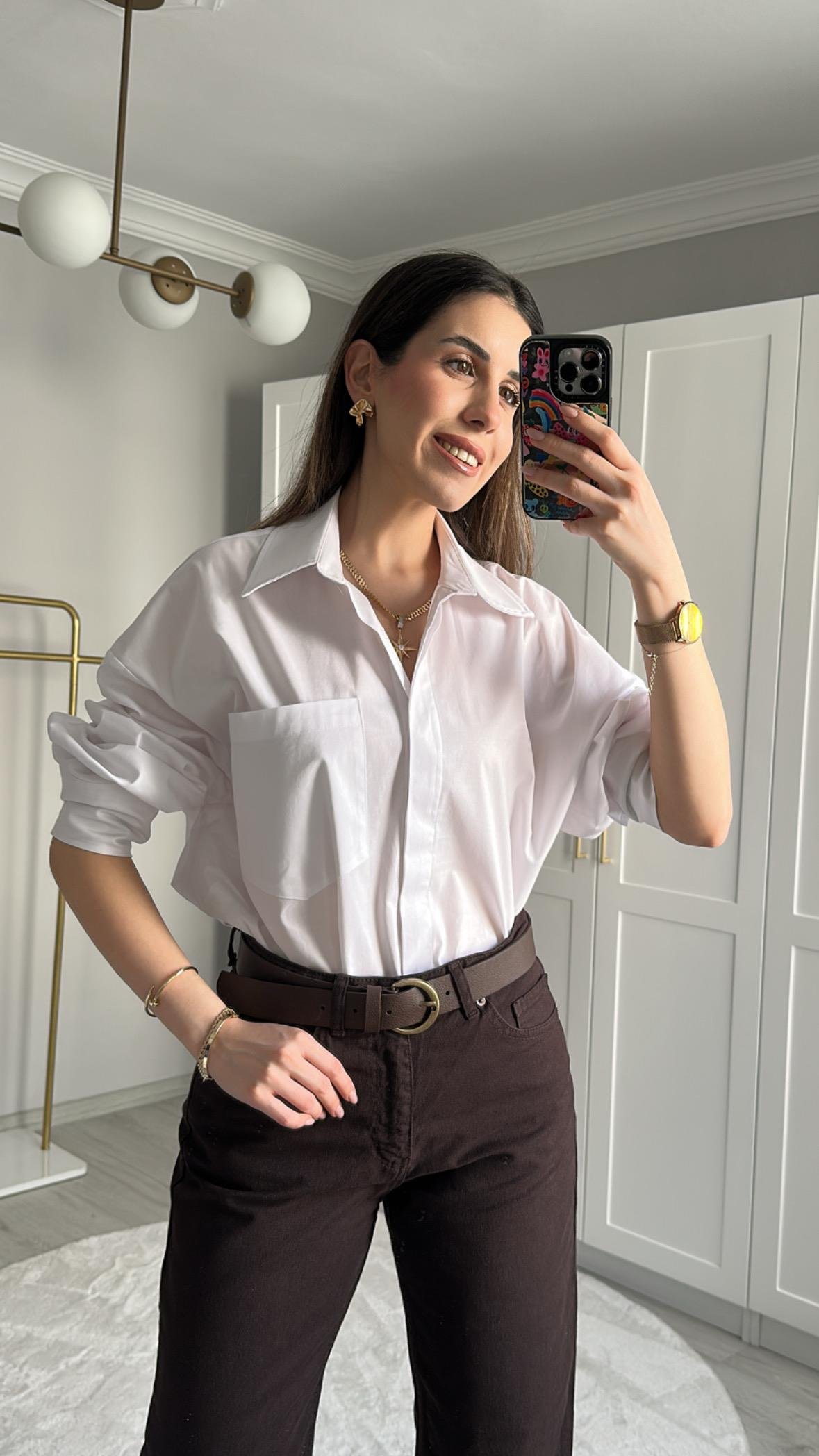 OVERSIZE PREMIUM BEYAZ GOMLEK