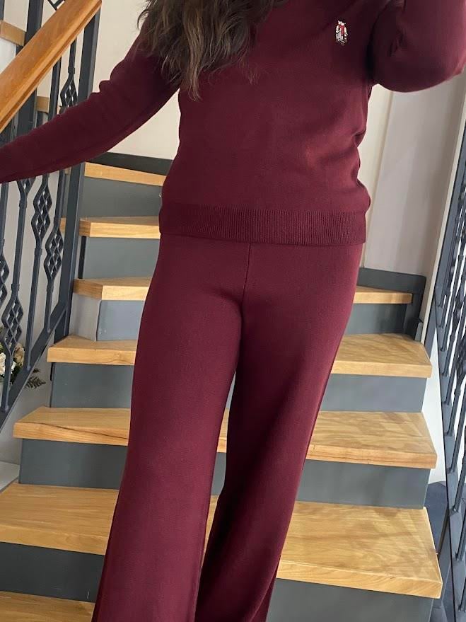 Bordo Triko Pantolon