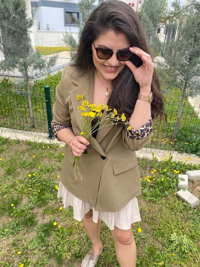 ETEKKrem Pileli Etek
