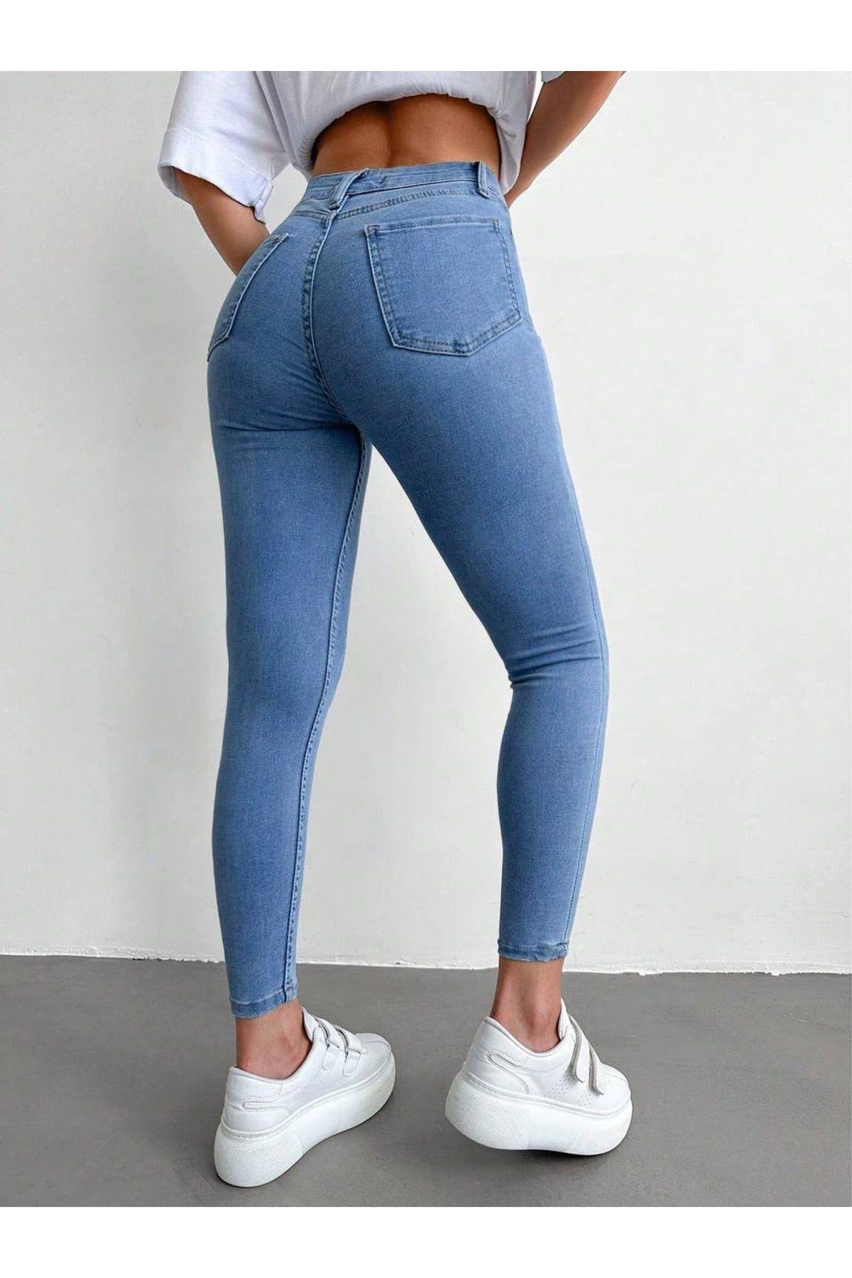 Skinny Jean Likralı Kadın Kot Pantolon