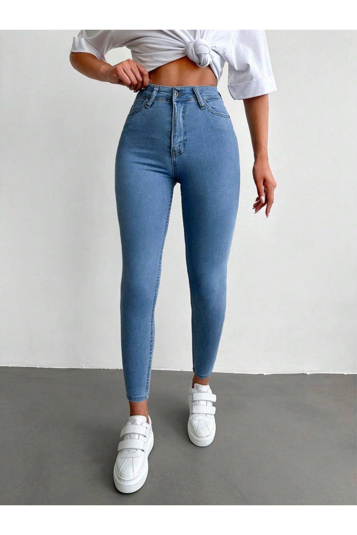 Skinny Jean Likralı Kadın Kot Pantolon