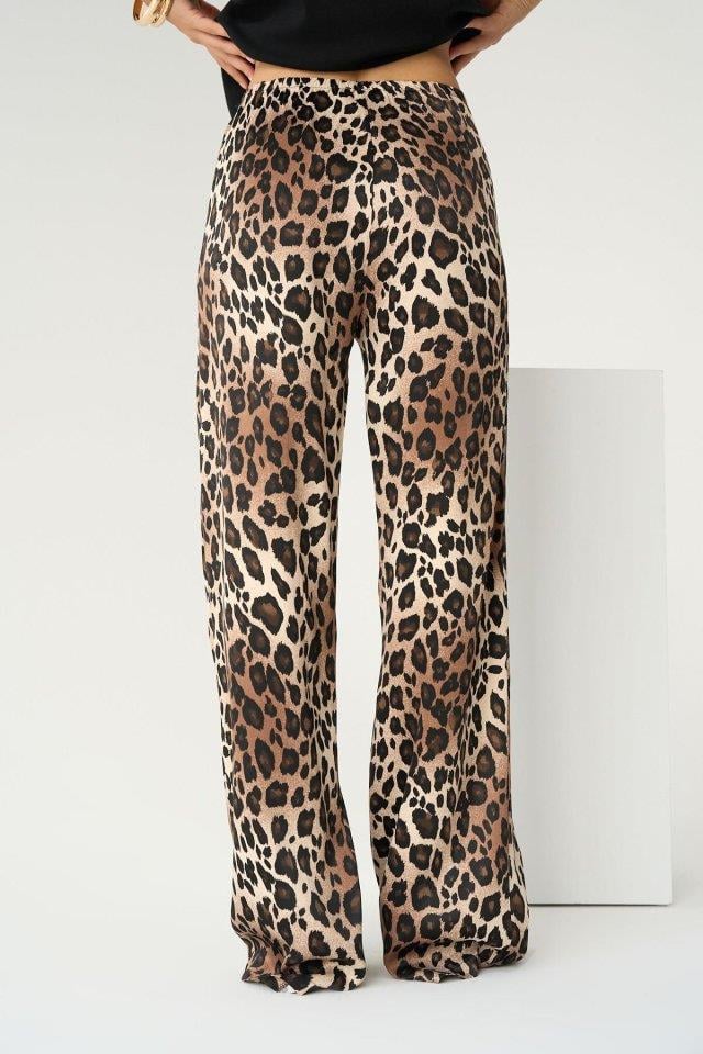 Lastikli Pantolon - Leopar