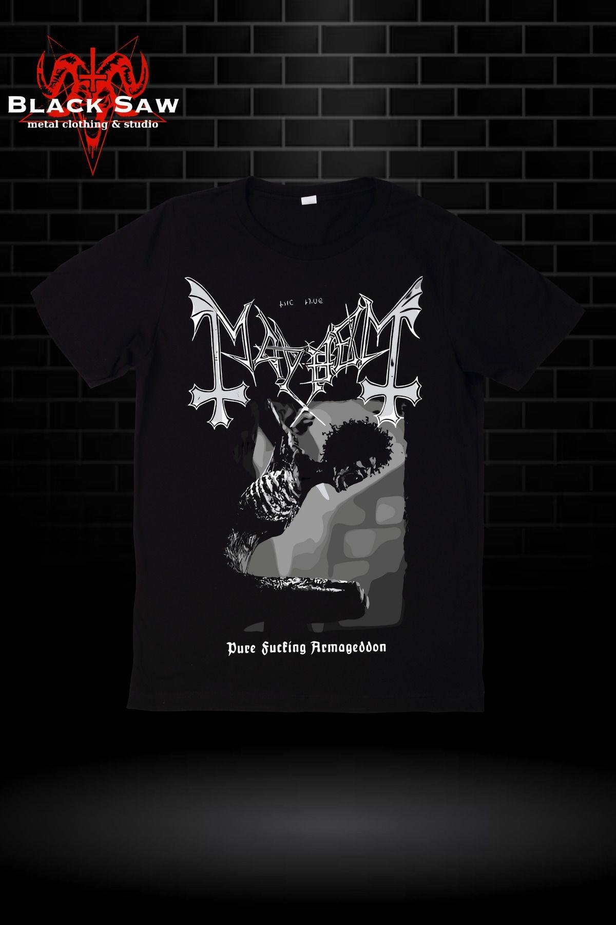 Mayhem Pure F*ckin Armageddon Black Metal Tshirt