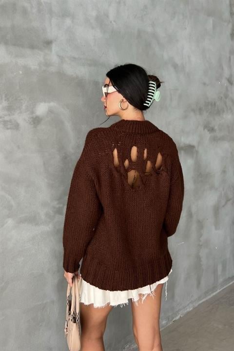 Midred Cut Out Triko Kazak 1200-09