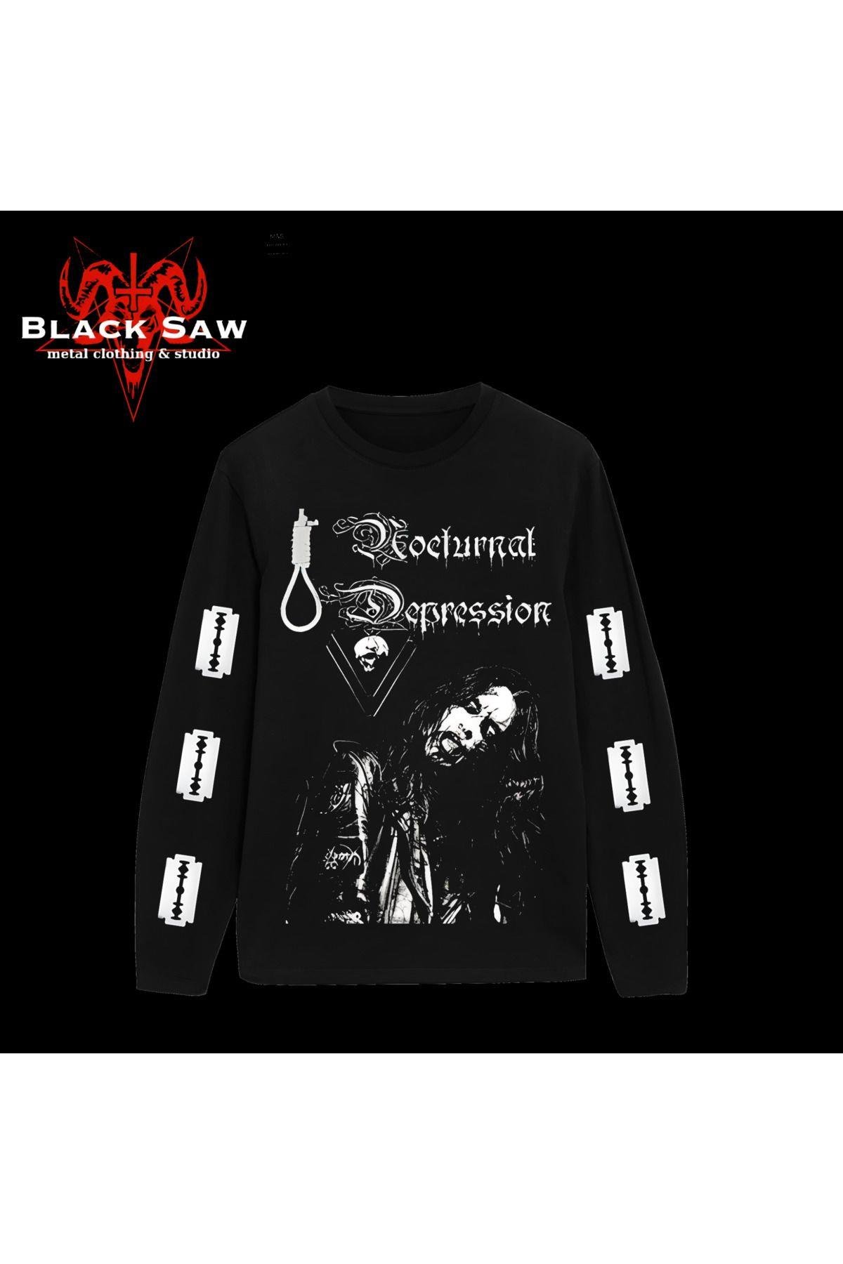 Nocturnal Depression DSBM Black Metal Longsleeve Tshirt