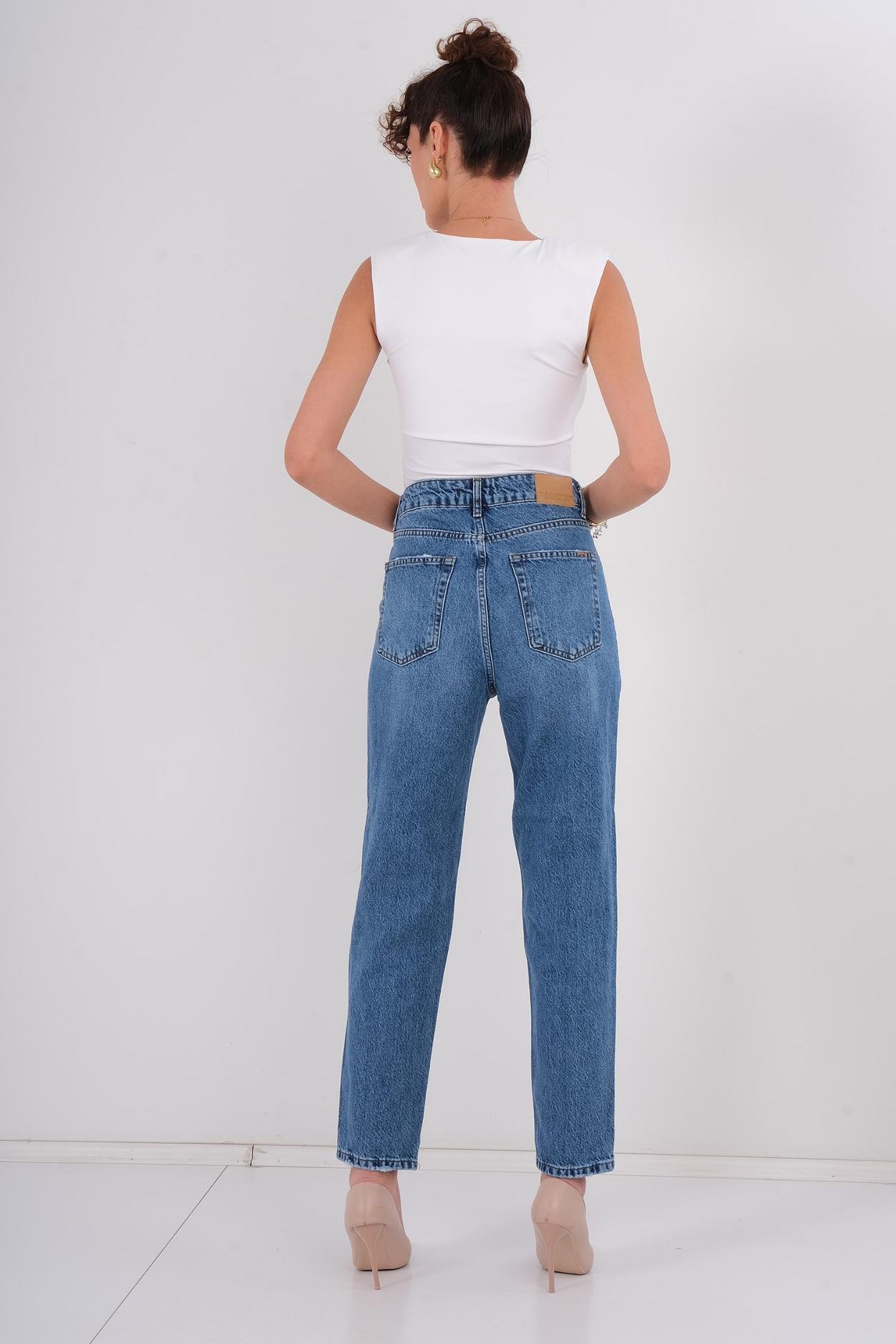 Hit Me Up Günlük Giyim Denim Pantolon Mavi