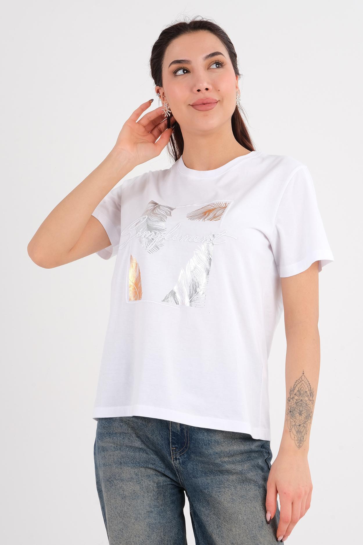 Joggy Günlük Giyim T-shirt Beyaz