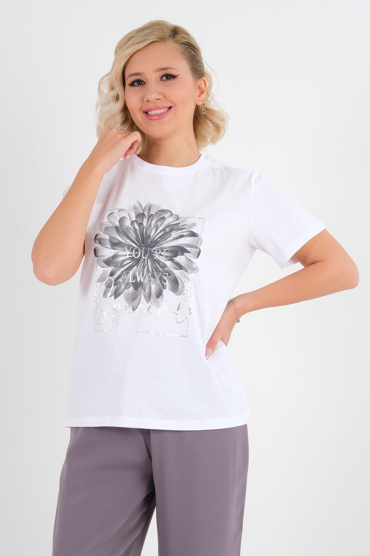 Joggy Günlük Giyim T-shirt Beyaz