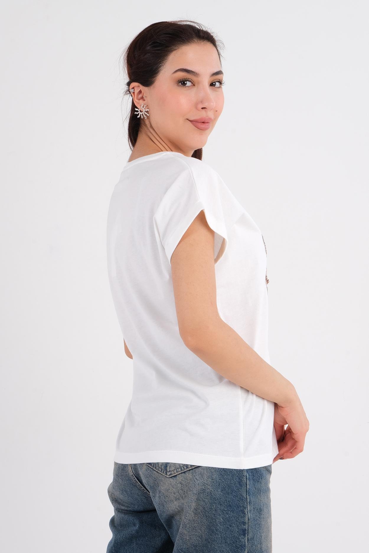 Joggy Günlük Giyim T-shirt Beyaz