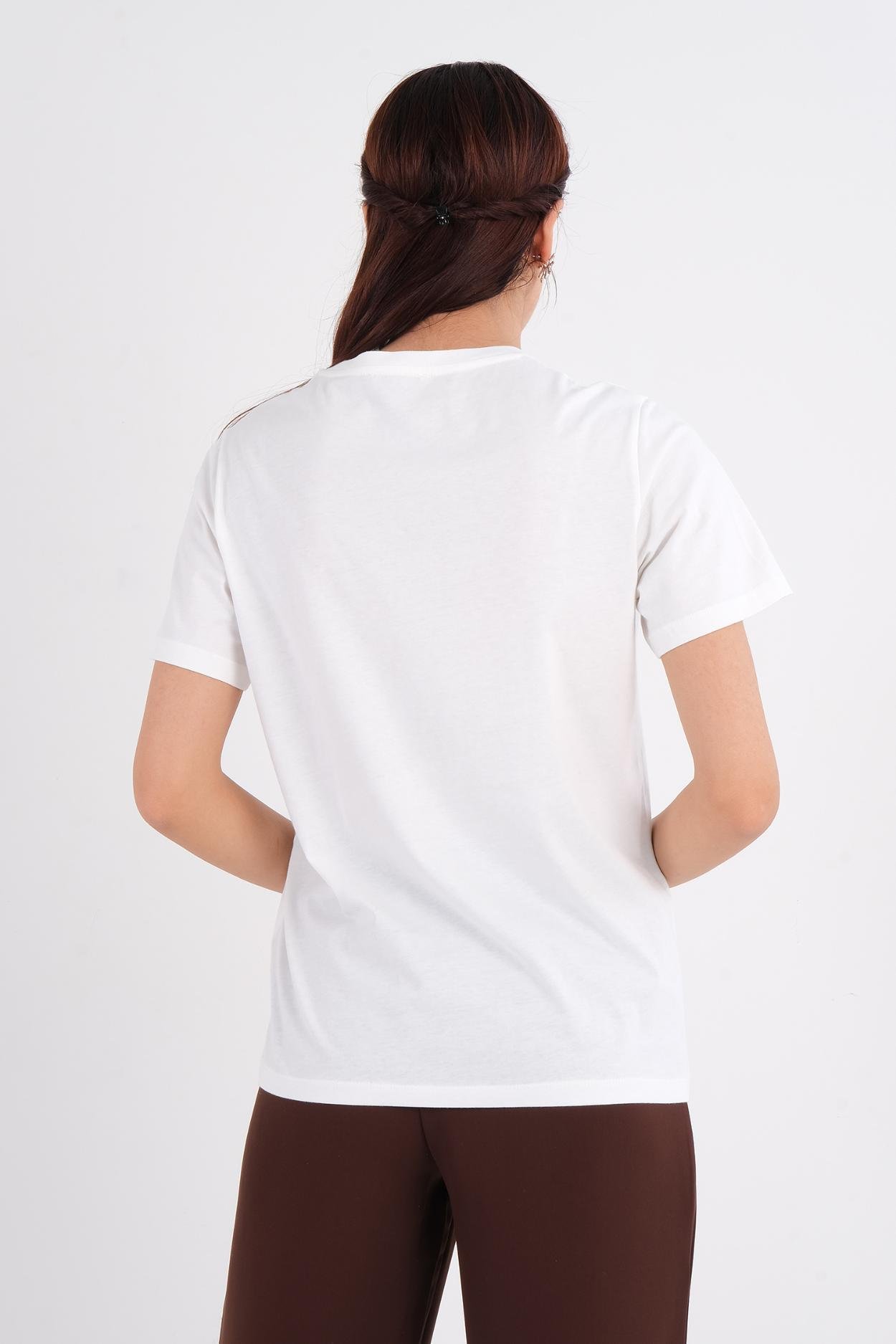 Joggy Günlük Giyim T-shirt Kırık Beyaz