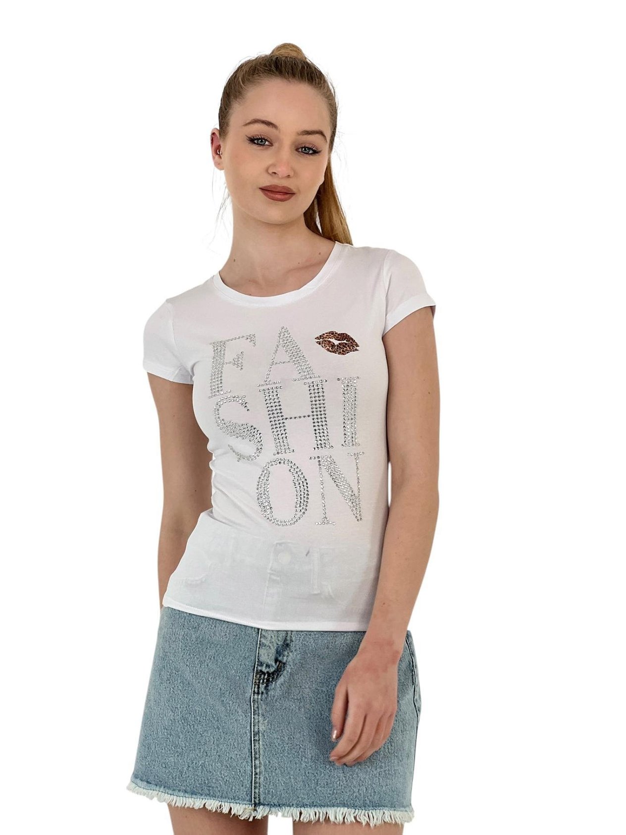 Miss Poem Günlük Giyim T-shirt Beyaz
