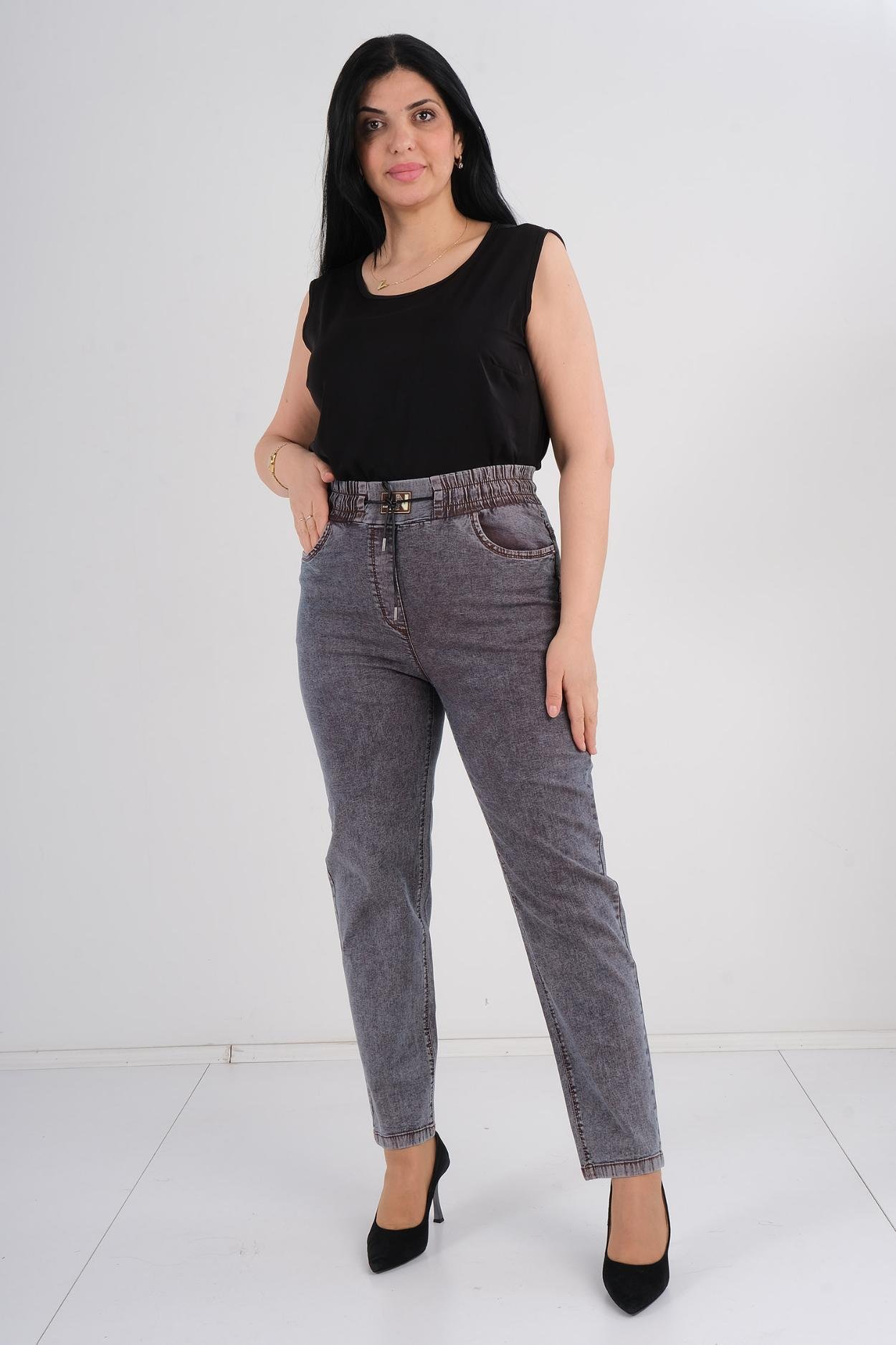 Mosento Günlük Giyim Denim Pantolon Kırmızı