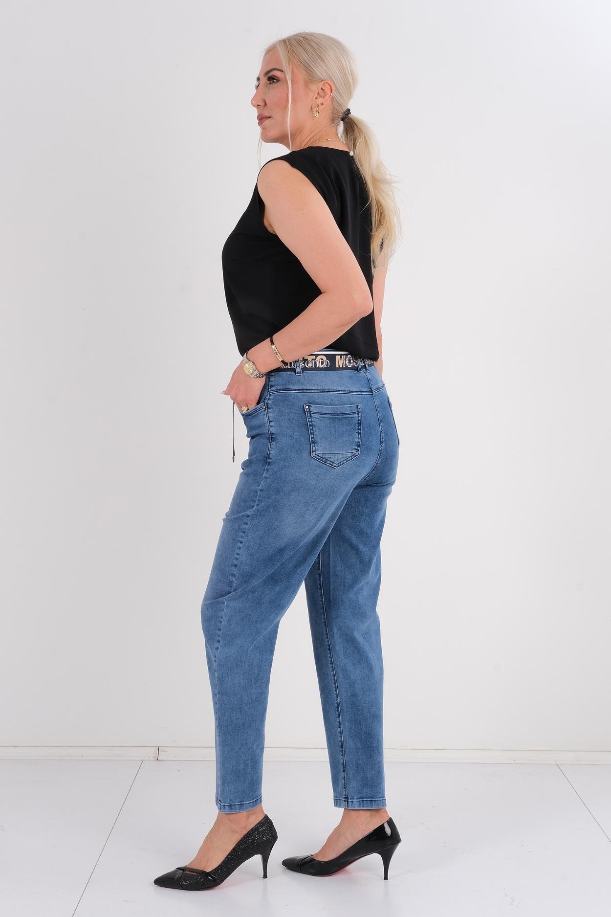 Mosento Günlük Giyim Denim Pantolon Mavi