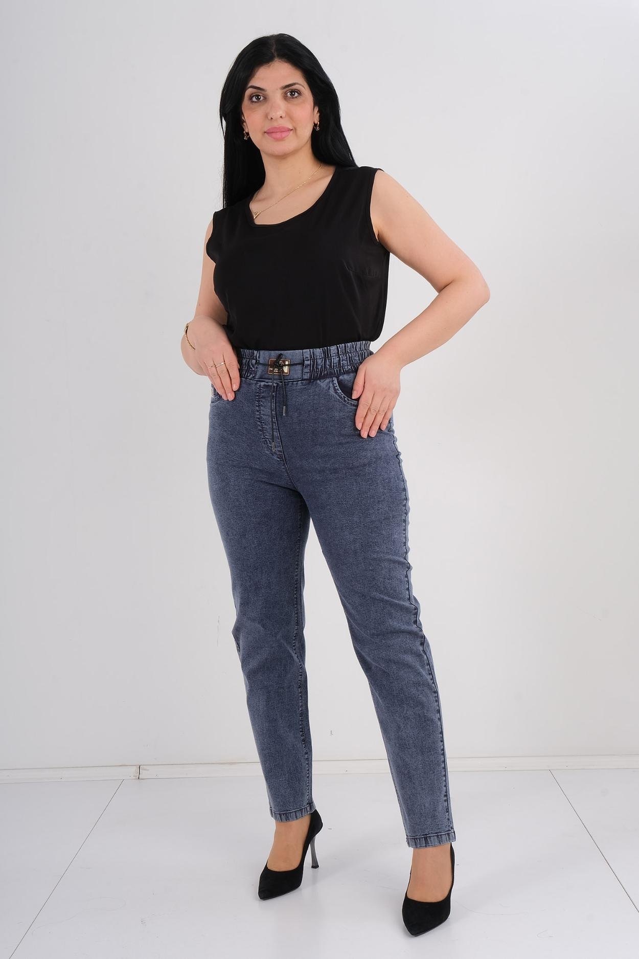 Mosento Günlük Giyim Denim Pantolon Mor