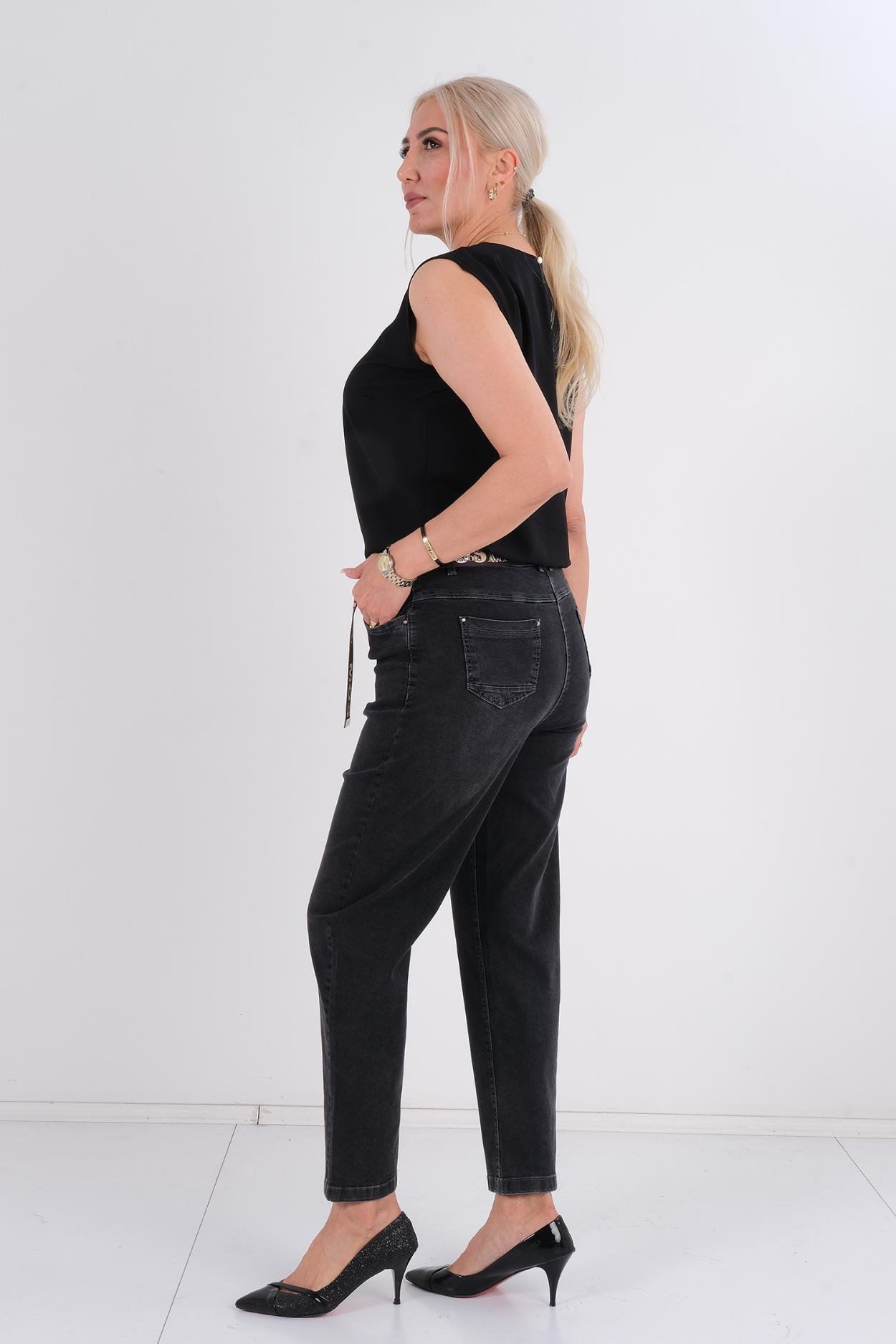 Mosento Günlük Giyim Denim Pantolon Siyah