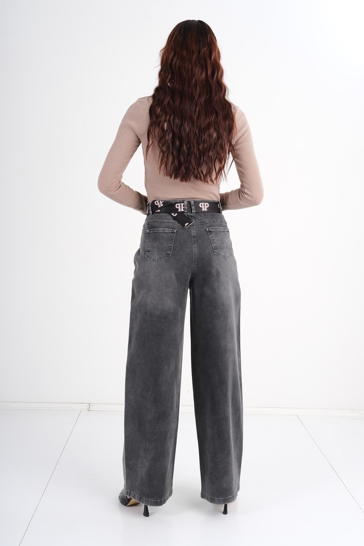 Mosento Günlük Giyim Denim Pantolon Siyah