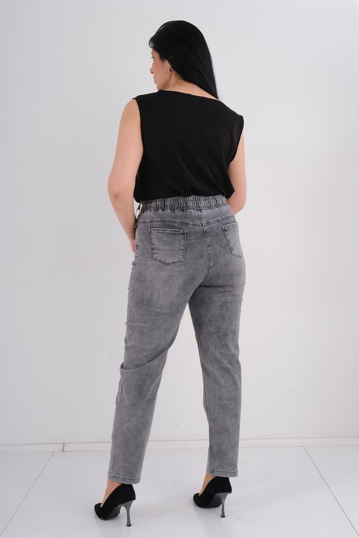 Mosento Günlük Giyim Denim Pantolon Siyah
