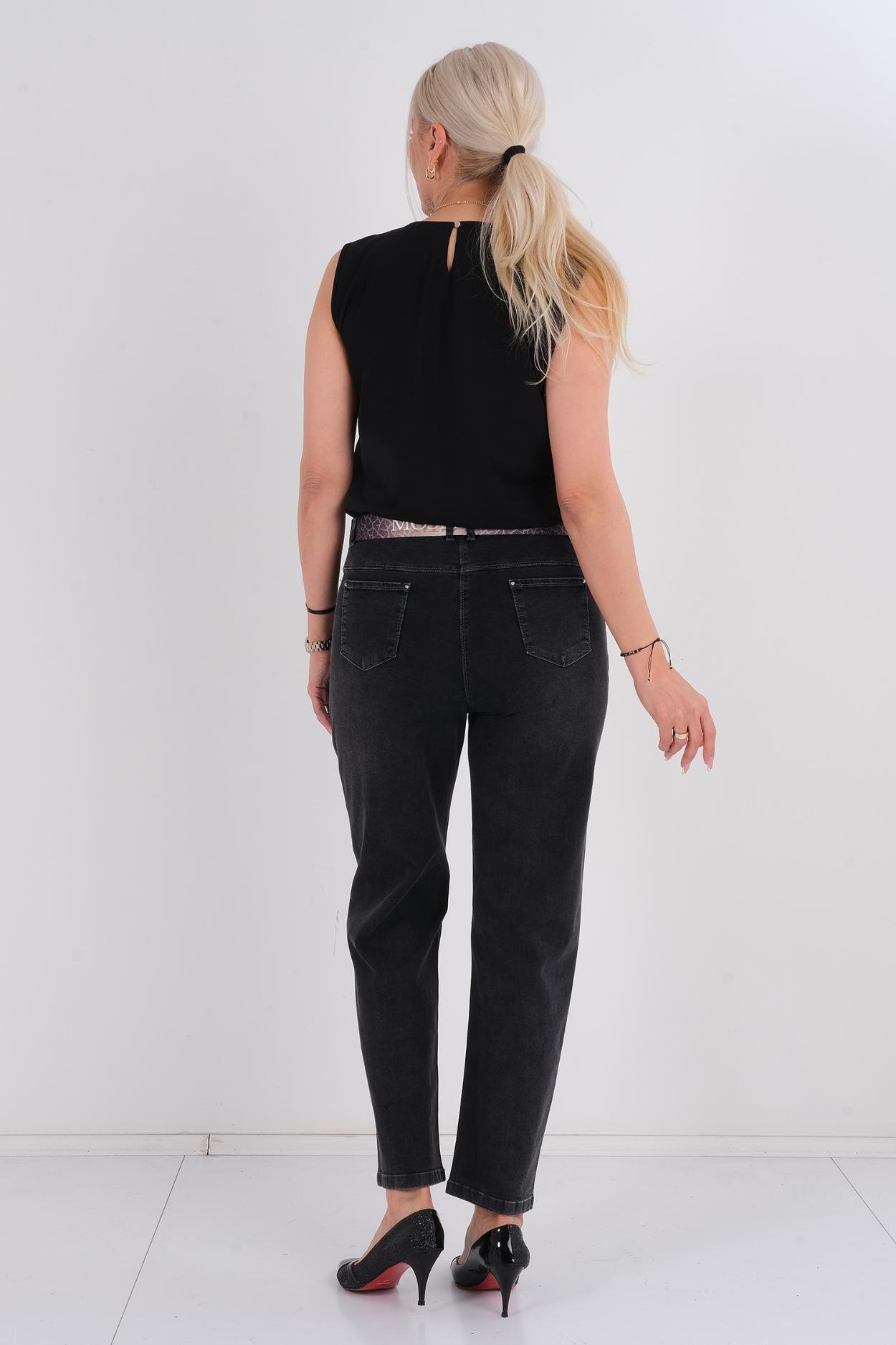 Mosento Günlük Giyim Denim Pantolon Siyah