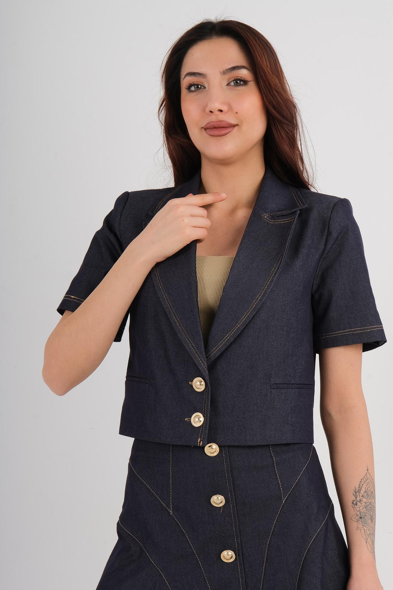 Noix Günlük Giyim Denim Ceket Lacivert