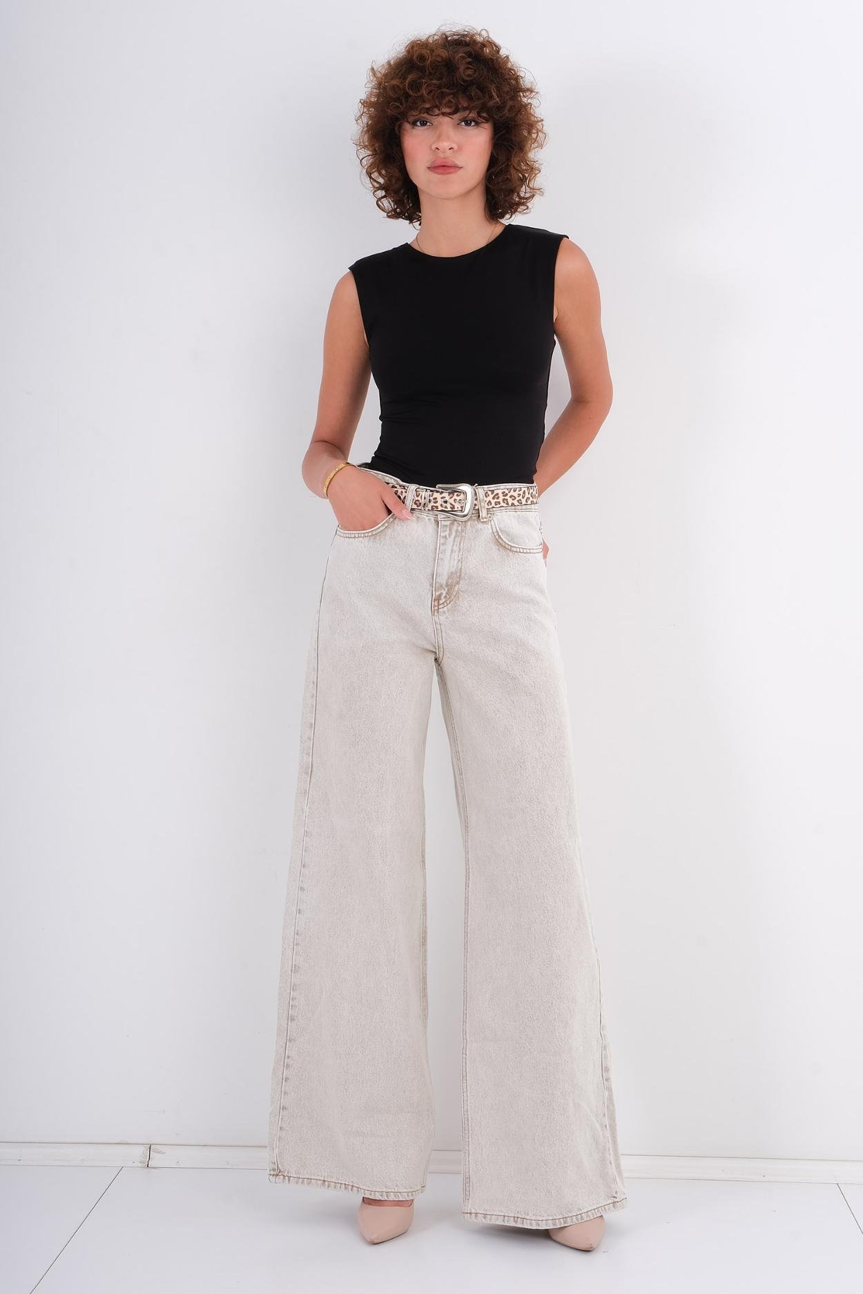 Replus Günlük Giyim Denim Pantolon Bej